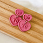 XO Heart Duo Earring - Strawberry Kiss