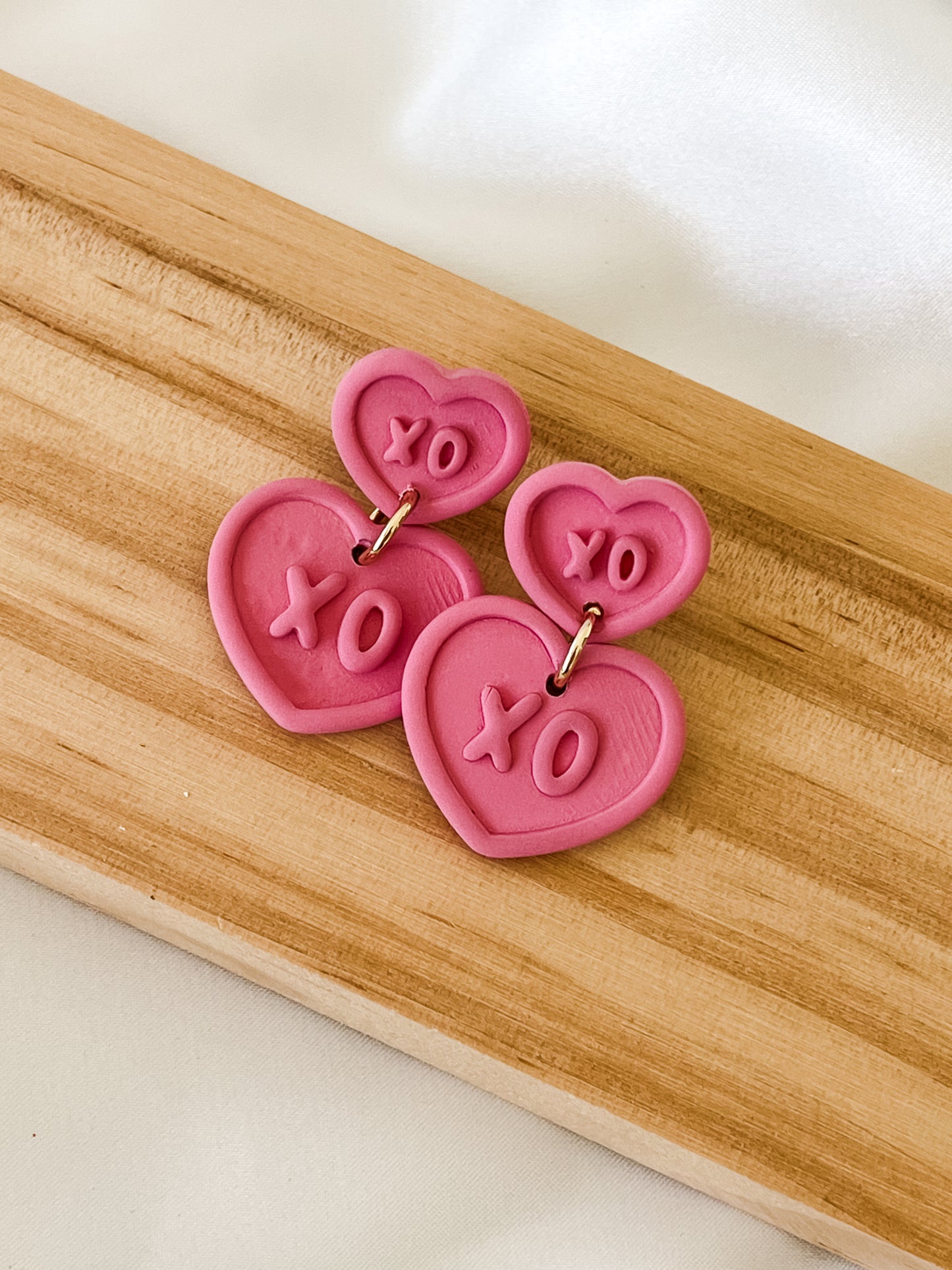 XO Heart Duo Earring - Strawberry Kiss