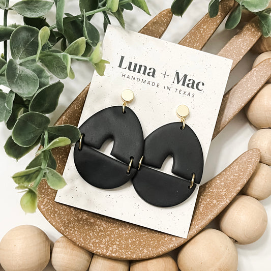 Harmony Statement Earring - Black