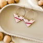 Victoria Statement Earring - Pink Stripes