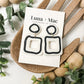 Sandstone Square Earrings - Doodle