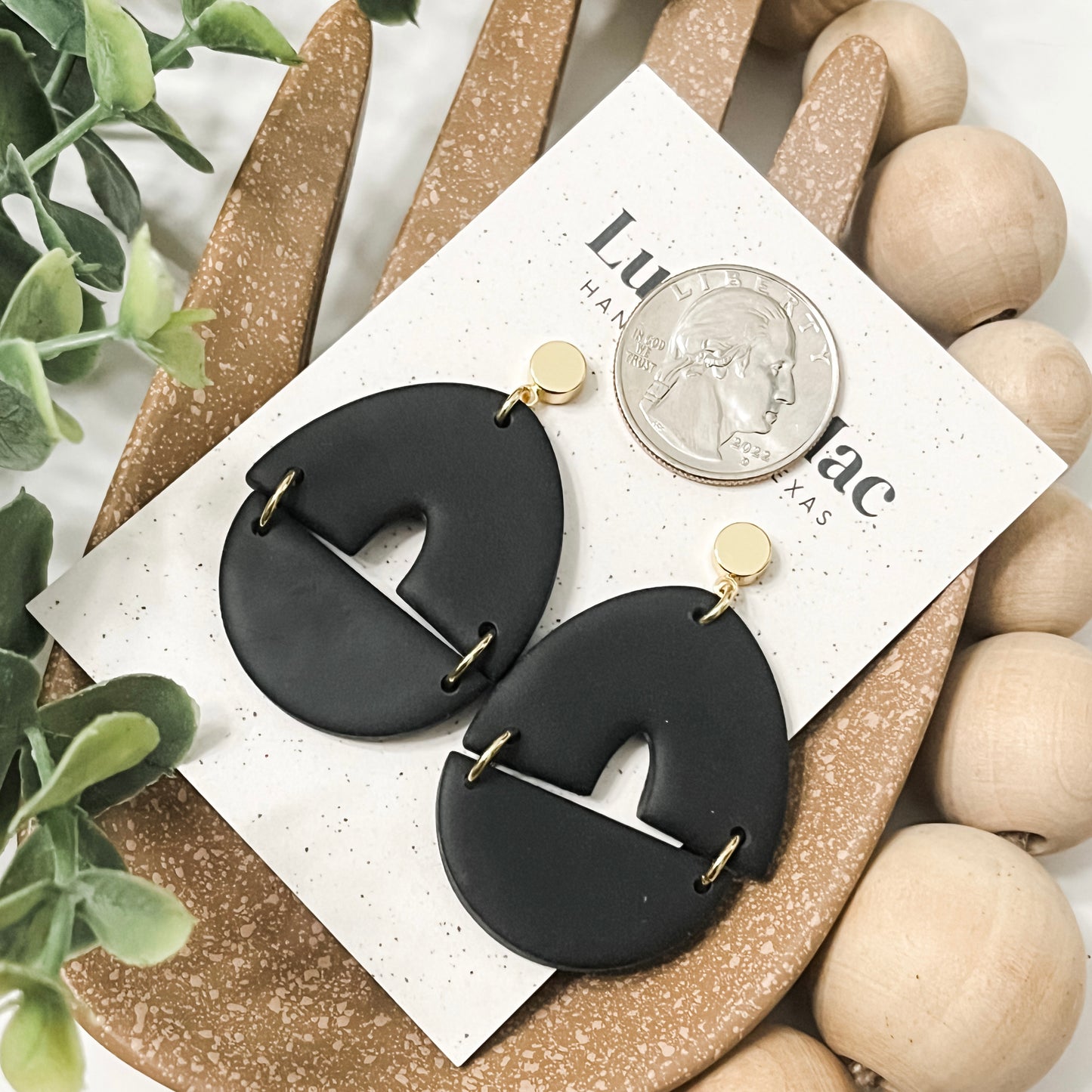 Harmony Statement Earring - Black