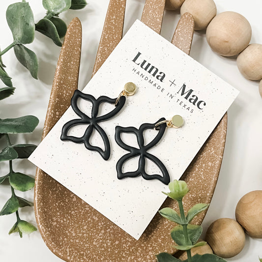 Flutterlight Earrings - Black